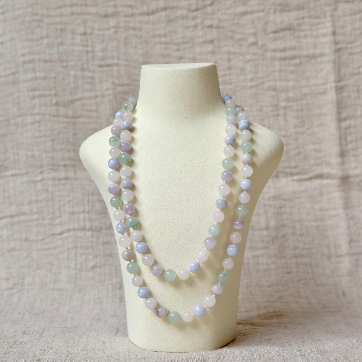 Pastel Quartz Beaded Necklace | Vintage