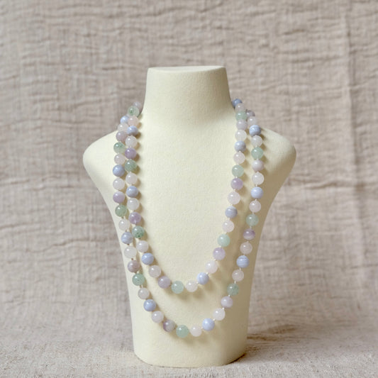 Pastel Quartz Beaded Necklace | Vintage