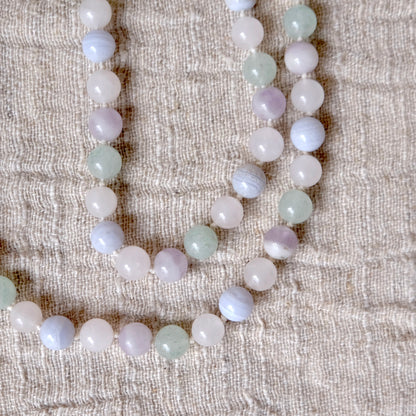 Pastel Quartz Beaded Necklace | Vintage