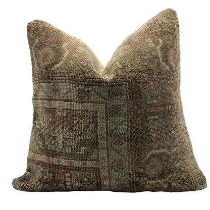 neutral vintage persian rug bohemian pillow