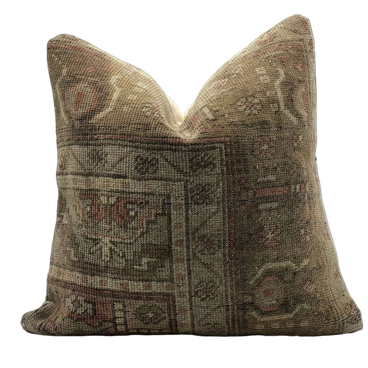 neutral vintage persian bohemian pillow 