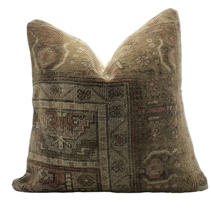 neutral vintage persian bohemian pillow 